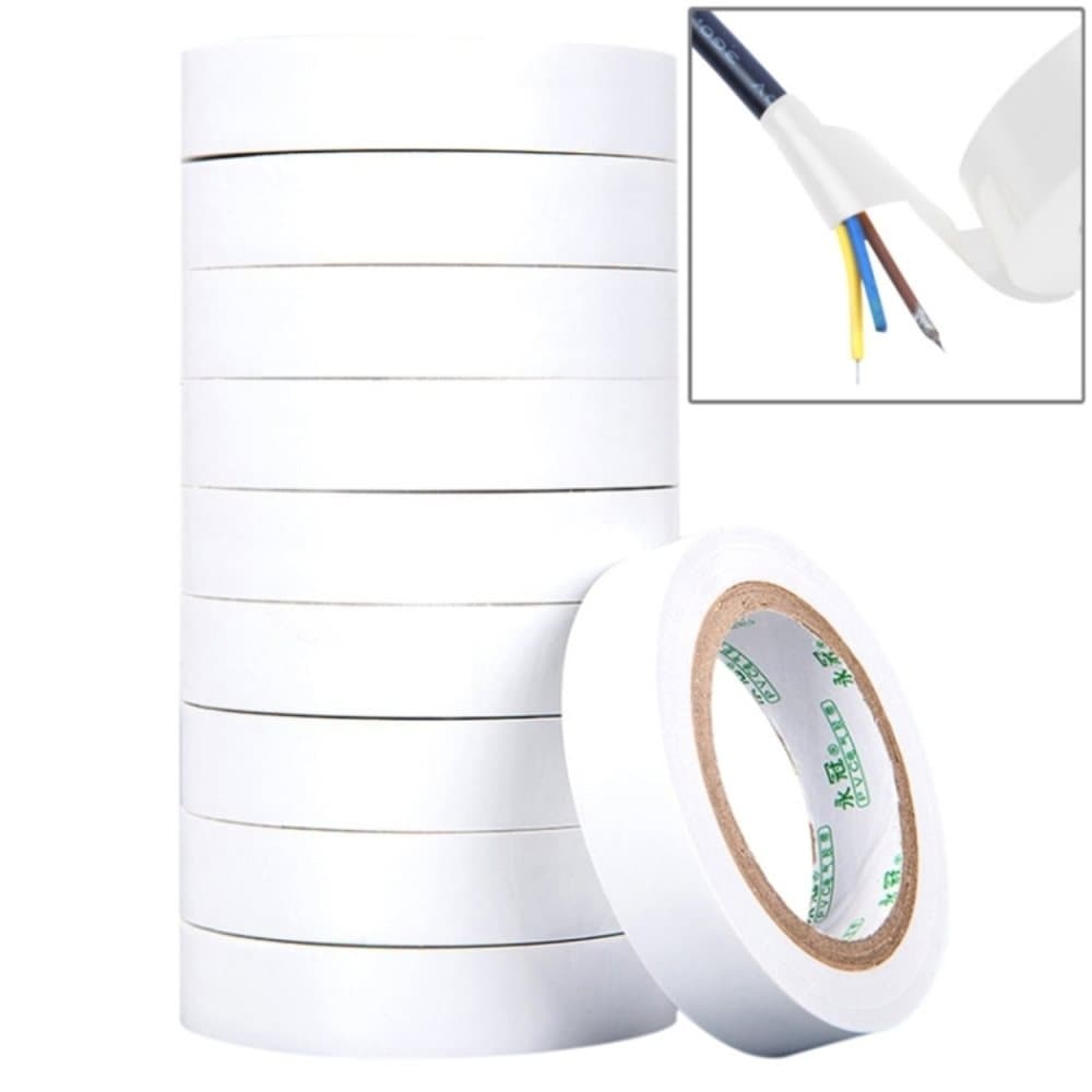 2-Pack - Eltejp / Tejp 16 mm x 10 m - Vit