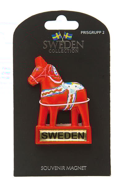 Magnet / Kylskåpsmagnet - Souvenir - Dalahäst / Sverige