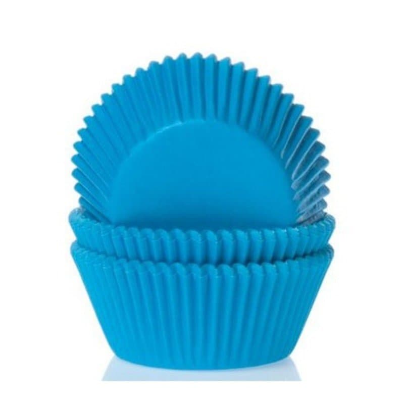 Blå Mini-muffinsformar Cyan Blue 60 st - House of Marie