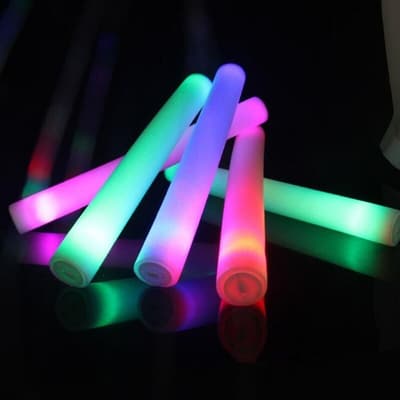 3-Pack Stora Glowsticks / LED Skumstavar - 48 cm