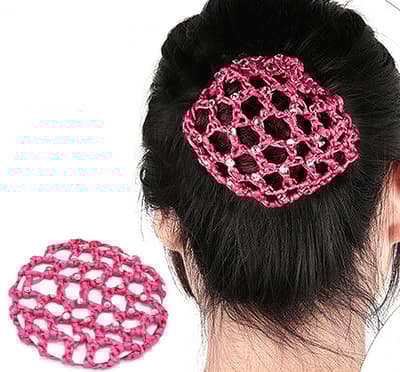 2-Pack - Hårnät för Hårknut / Hårband / Bun Cover - Rosa