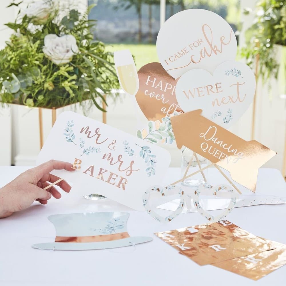Photo Booth Props Bröllop som kan Personifieras