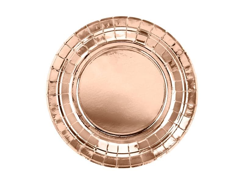 Papptallrikar - Roséguld 18cm