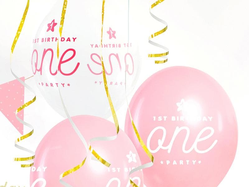 Ballonger 1st Birthday - Rosa 30cm