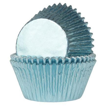 Mini-muffinsform, Babyblå Foil, 36st - House of Marie