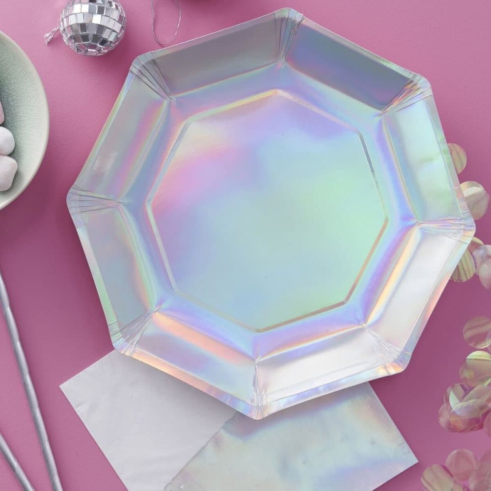 Papptallrikar - Iridescent