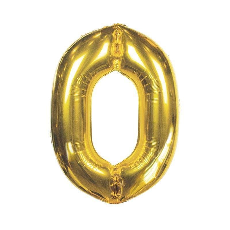 Sifferballong "0" - Guld