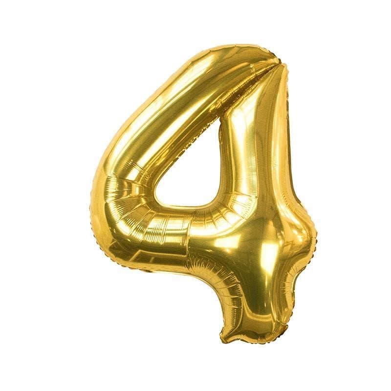 Sifferballong "4" - Guld