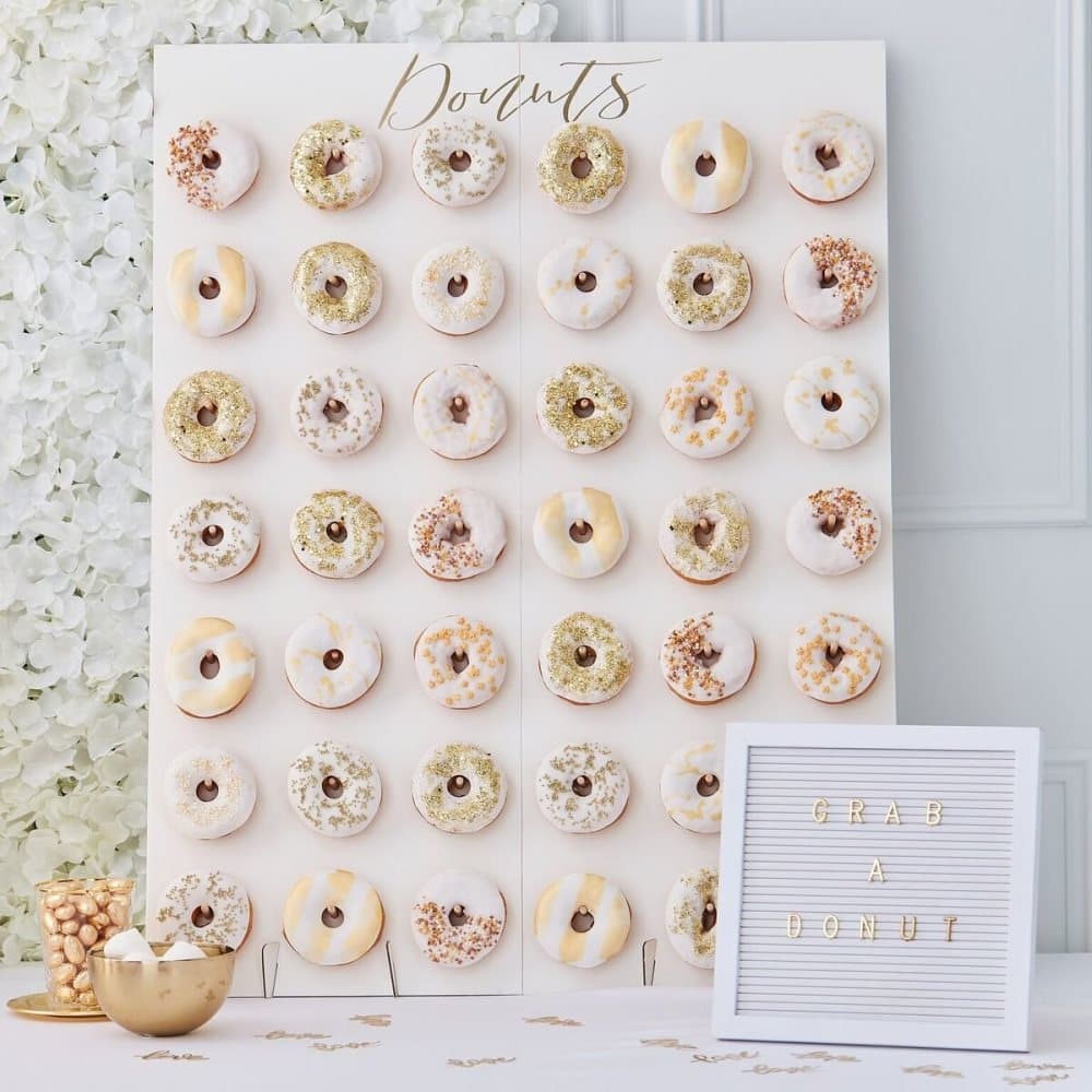 Donut Wall Stor - Vit/Guld