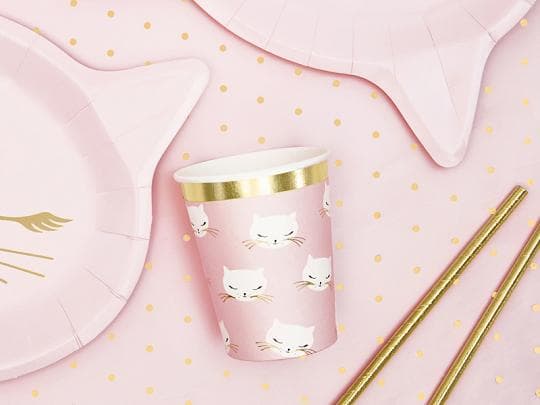 Pappmuggar Rosa - Meow Party