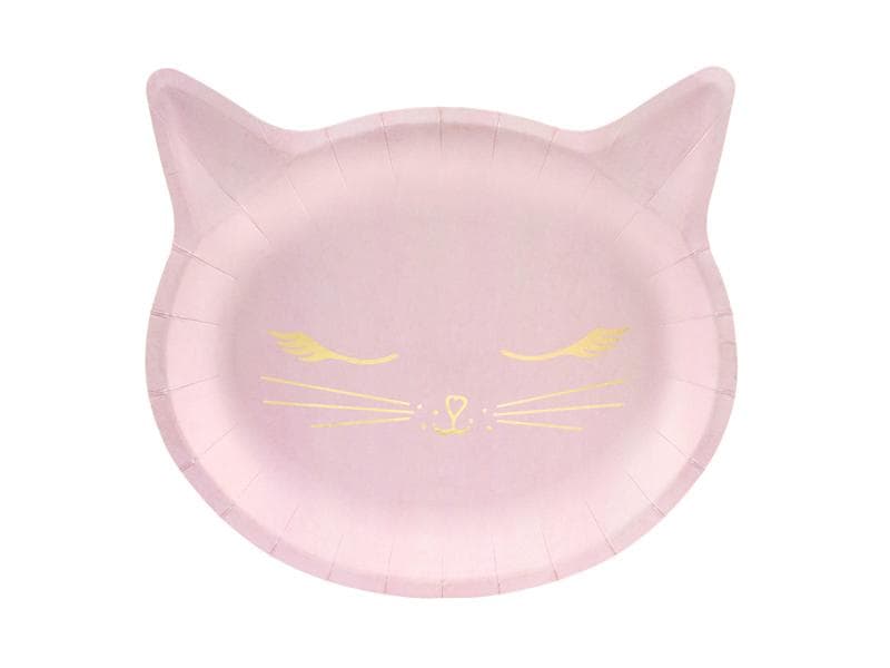 Papptallrikar Rosa - Meow Party
