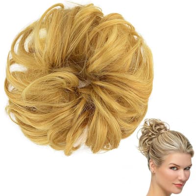 Scrunchie Löshår / Hårband / Hårmunk - Blond (Mellan)