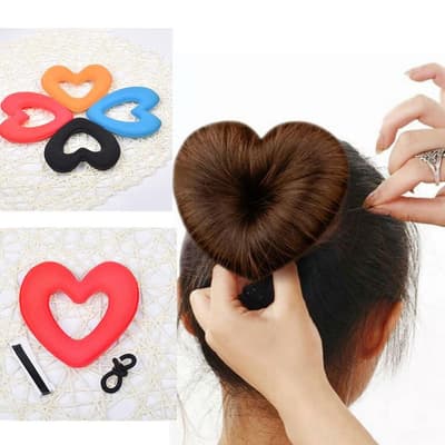 Hårmunk / Hair Bun / Donut Maker - Hjärta