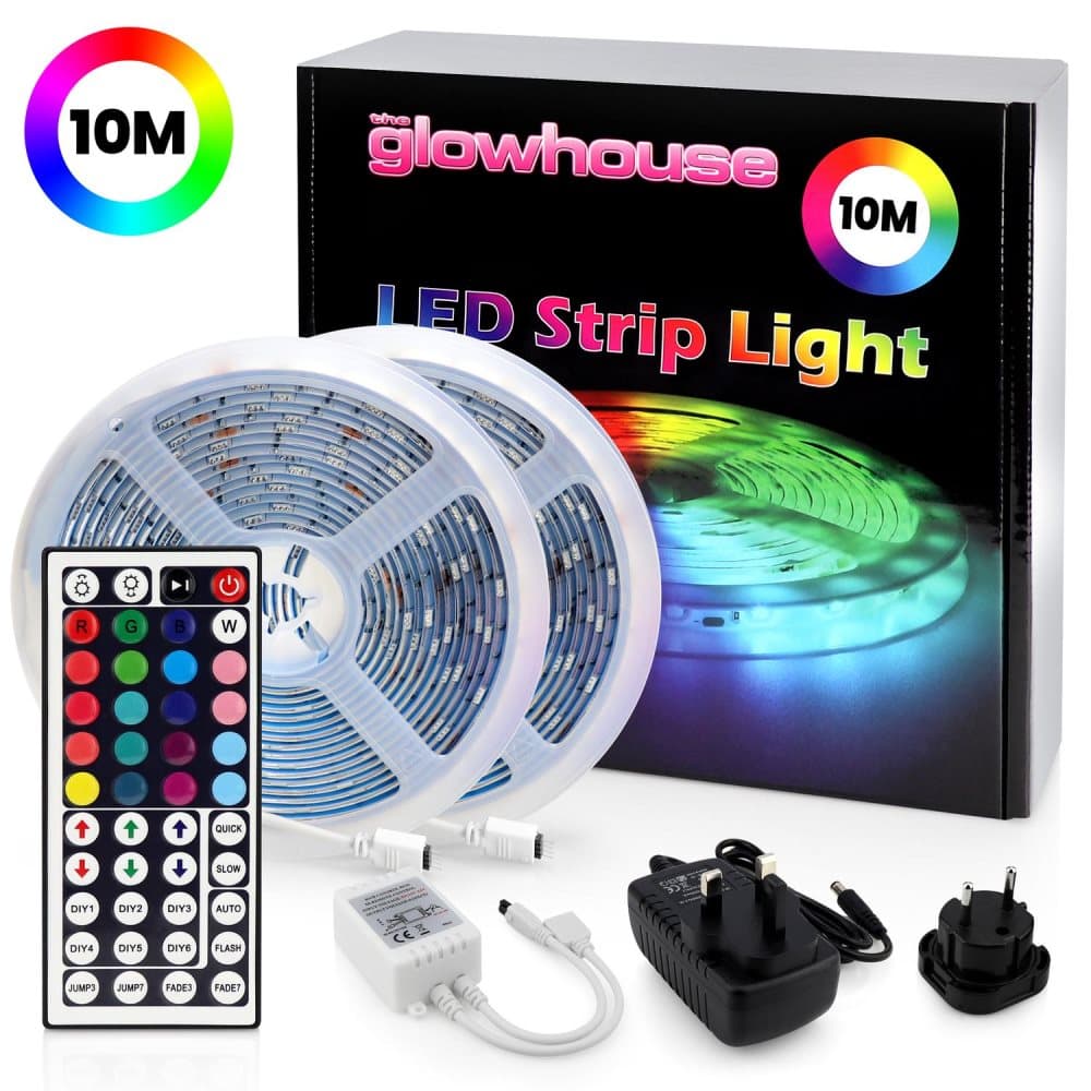 LED-List Stripe med RGB / Ljusslinga / LED-Strip - 10 meter