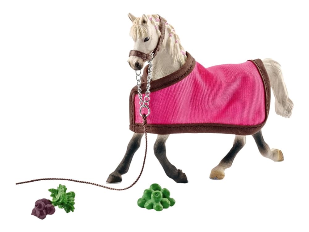 Schleich Horse Club - Arabiskt sto med filt - rosa
