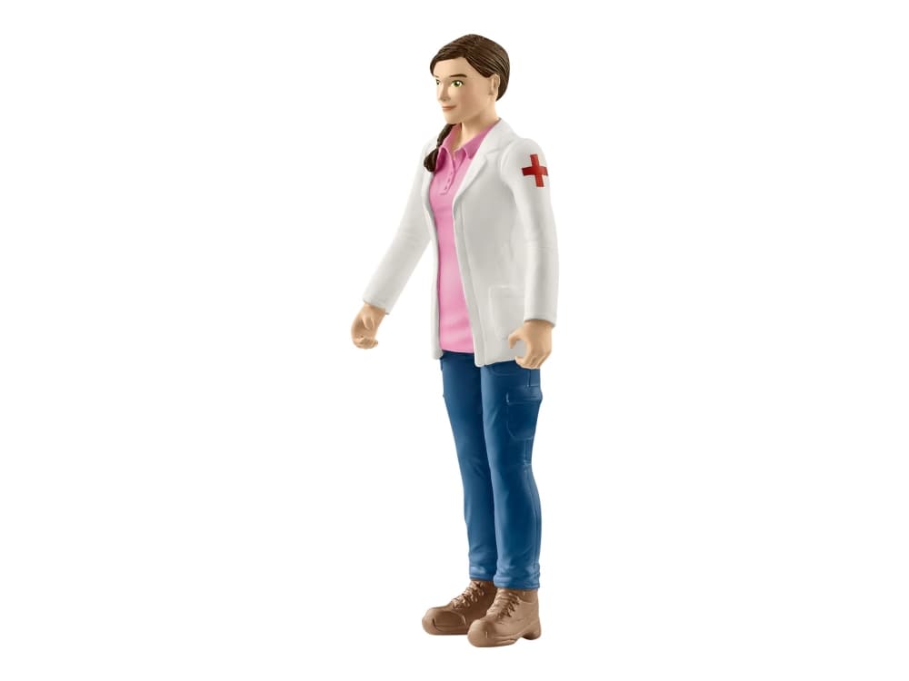 Schleich figurine Mobile Animal Clinic with Hanoverian foal (42370)