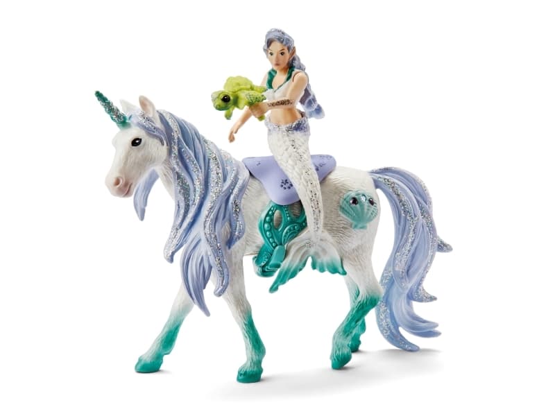Schleich Mermaid riding on sea unicorn