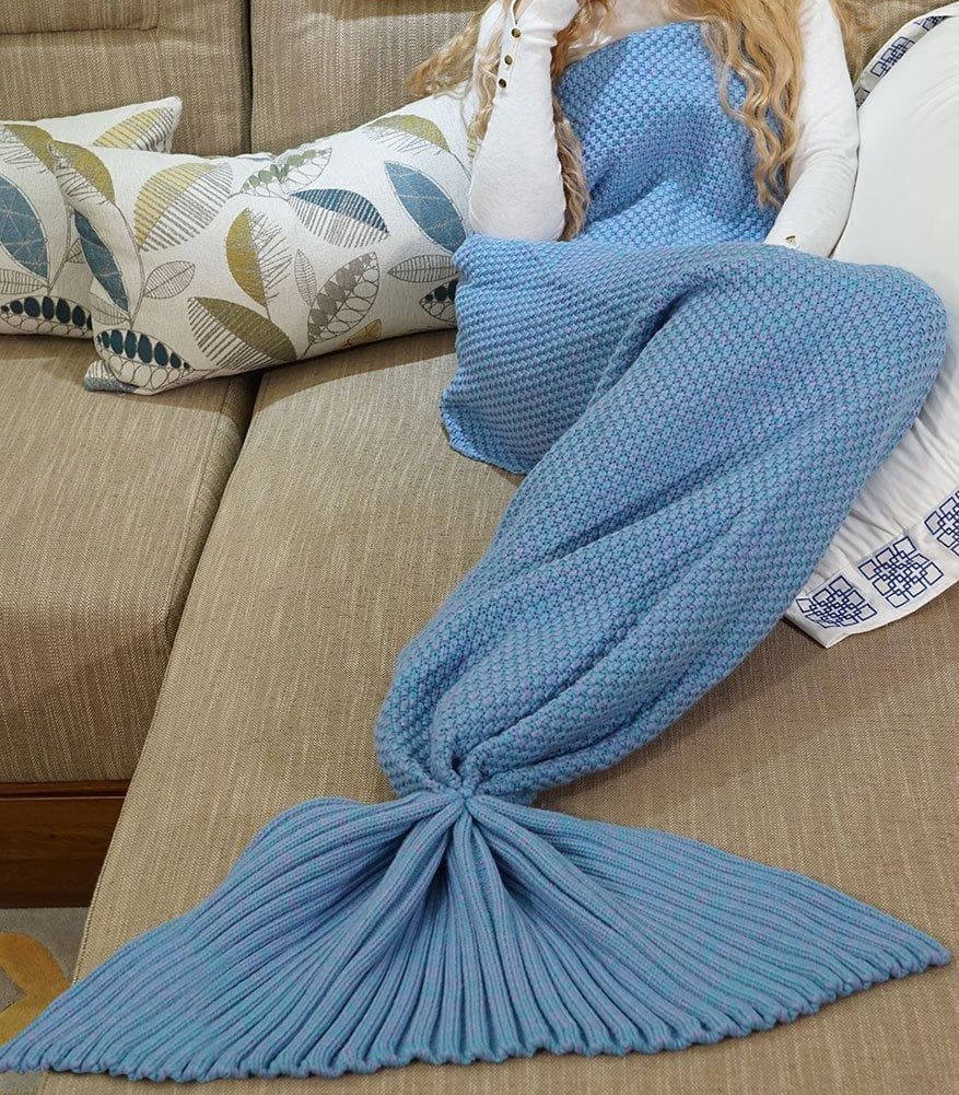 Sjöjungfru filt i hög kvalitet för vuxna. Mermaid tail blanket