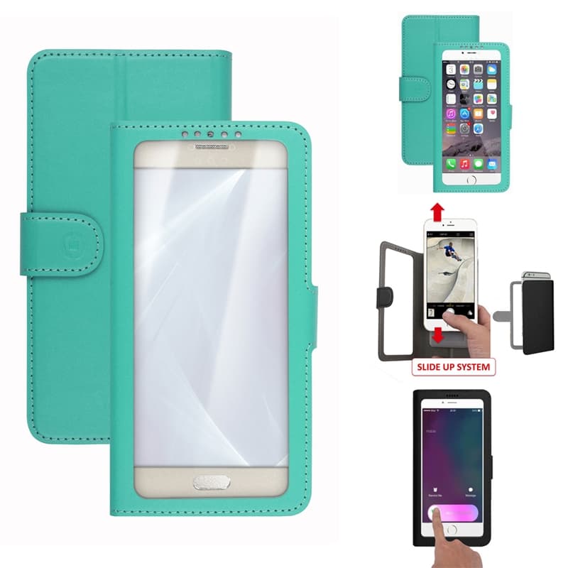 Celly Uni. Wallet View 4-4,5" Turkos