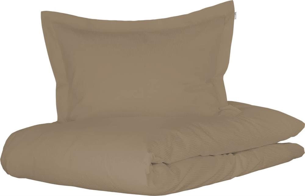 Turistrib king size sengetøj - 240x220 cm - Egyptisk bomuldssatin sengetøj – Latte Turistrib