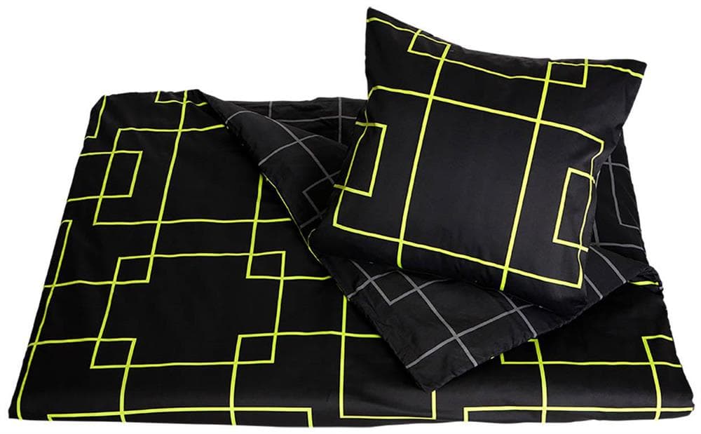 Dobbelt sengetøj - Bomuldssatin - Neon Living gul - 200x220 cm