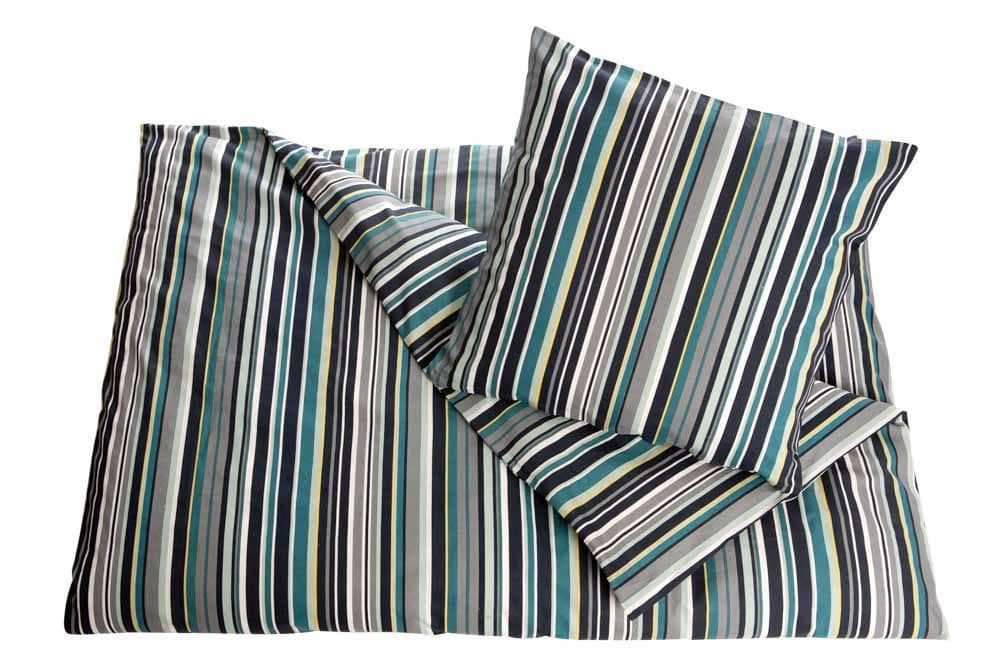 Påslakanset 100% Bomull - Multirandig - 150x210 cm