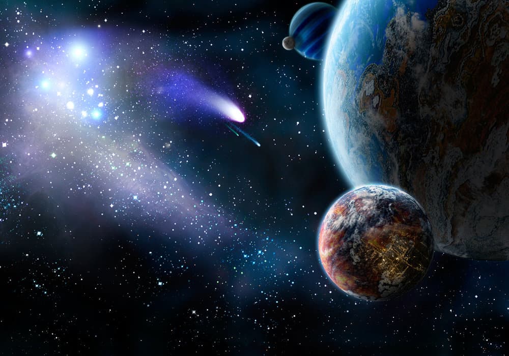 Foto Tapet Outer Space - en kvalitetstapet till marknads bästa pris!