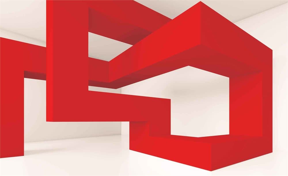 Fototapet Modern Abstract Red White