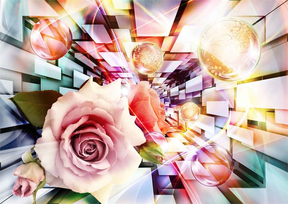 Fototapet Rose Abstract Bubble