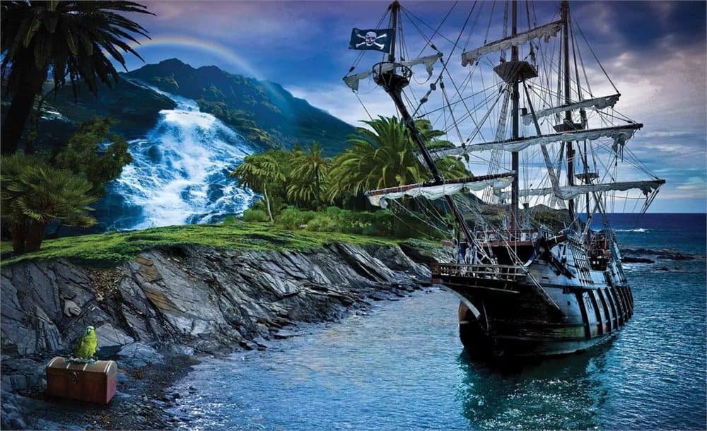 Fototapet Pirate Sailing Ship
