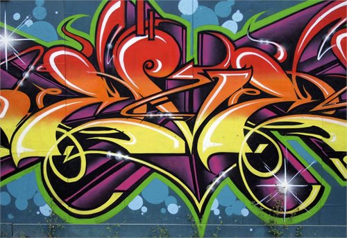 Bild av Fototapet Graffiti Street Art