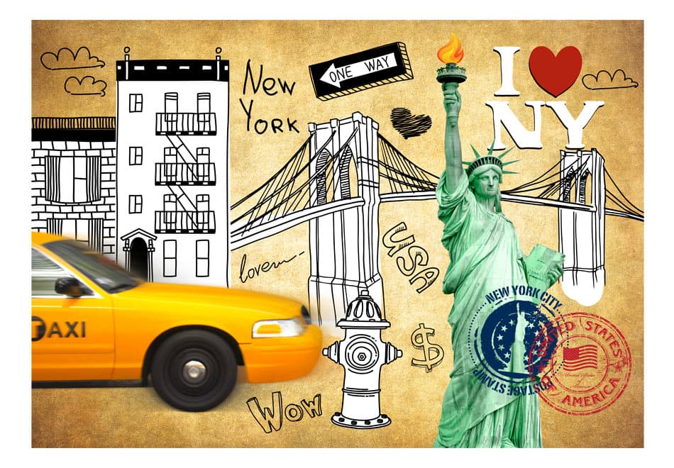 Fototapet One way - New York