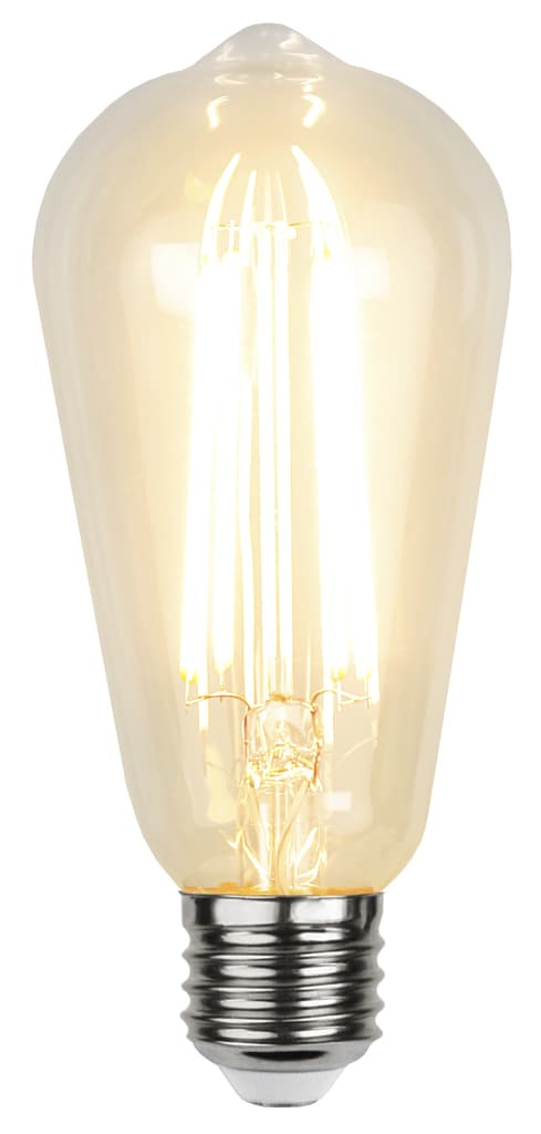 Led-Lampa E27 ST64 Skymningssensor Filament Led 4,2 W. Vintagestil