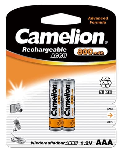 Laddningsbart batteri AAA 2-pack NiMH 800mAh