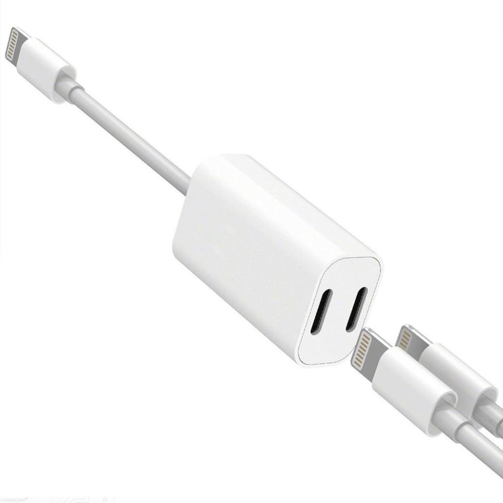 Lightning adapter iPhone 78X | CDON Lightning Adapter, Lade og høre på musikk sammtidig på