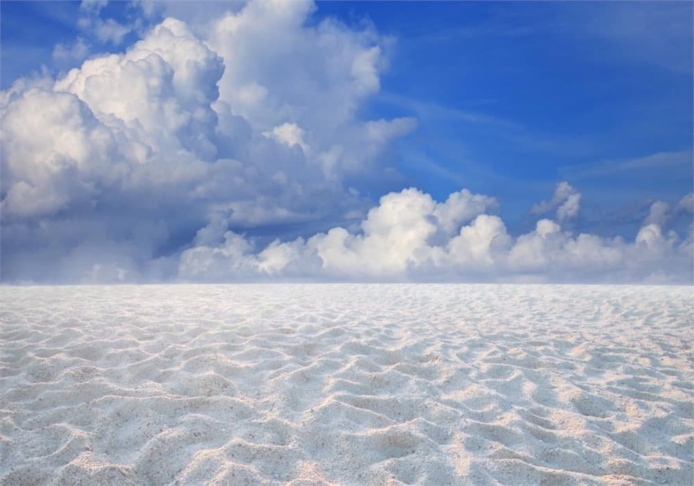 Fototapet sandlandskap under blå himmel