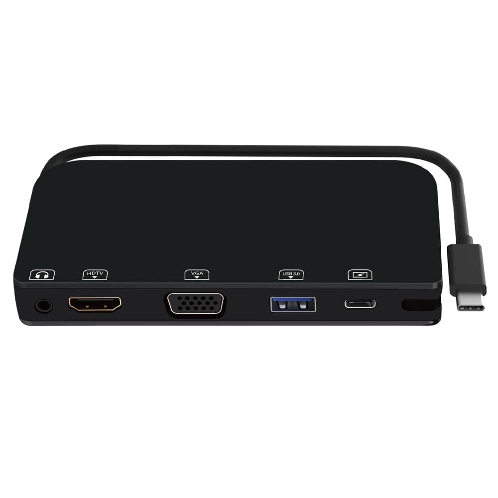 USB-C til VGA / HDMI Multiport Adapter Hub Dock