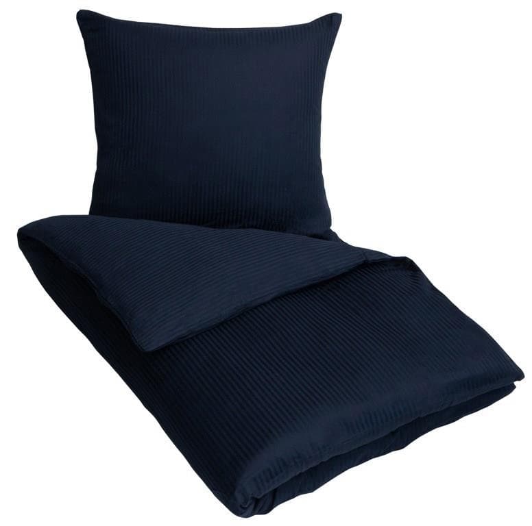 Egyptisk bomulds sengetøj - 200x220 cm - Dobbelt sengetøj - Mørk blå - Excellent By Borg