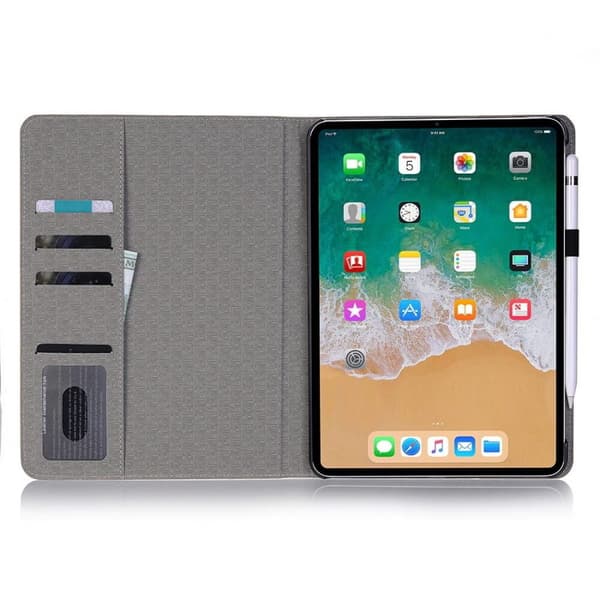 Plånboksfodral iPad Pro 11" (2018) - Tartan/Rutmönster Svart