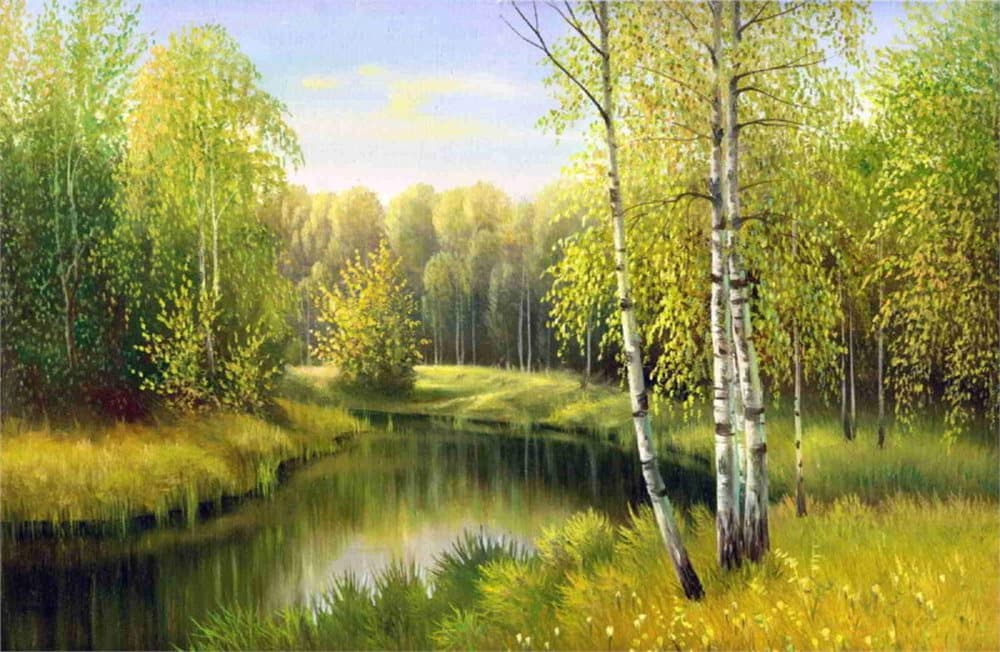 Fototapet River in Autumn Day