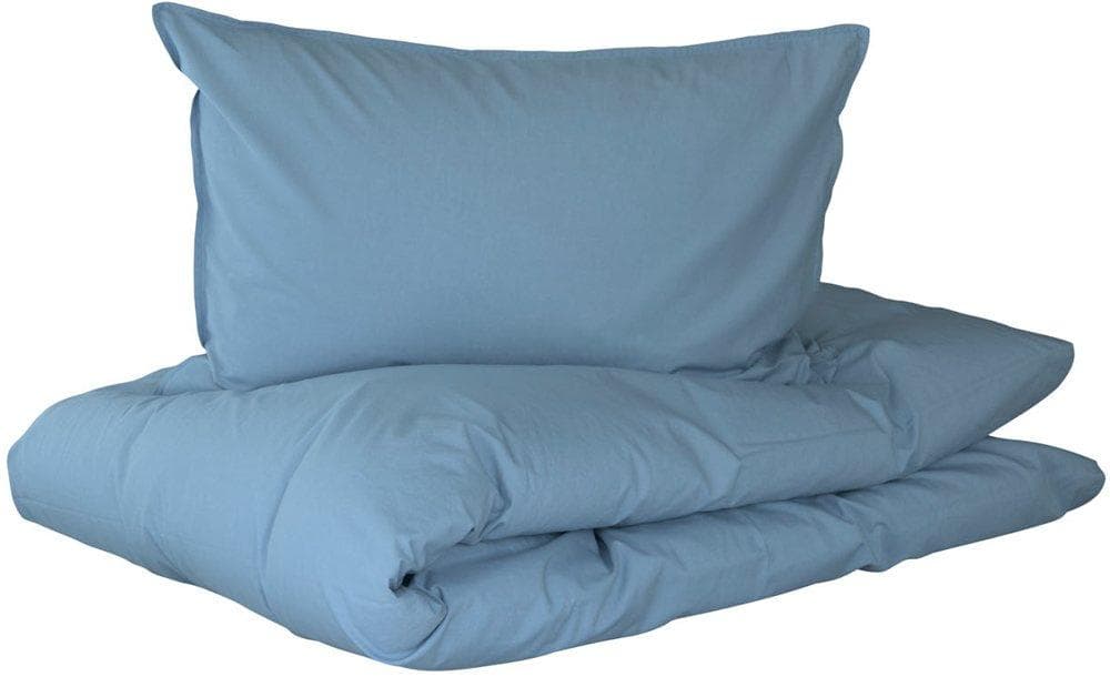 Turiform dobbelt sengesæt - Karma lys blå - 200x200 cm - 100% Enzymvasket bomulds sengetøj