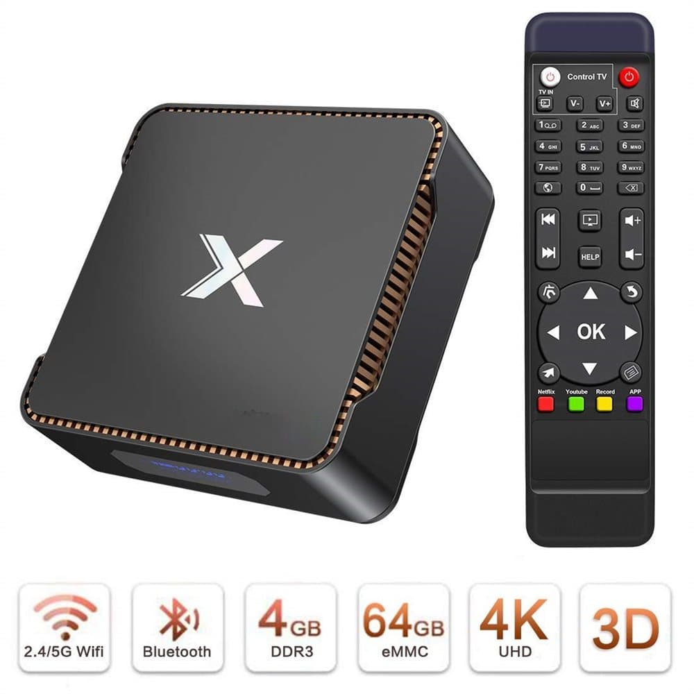 4K Android 8.1 Smart TV box 4GB + 64GB