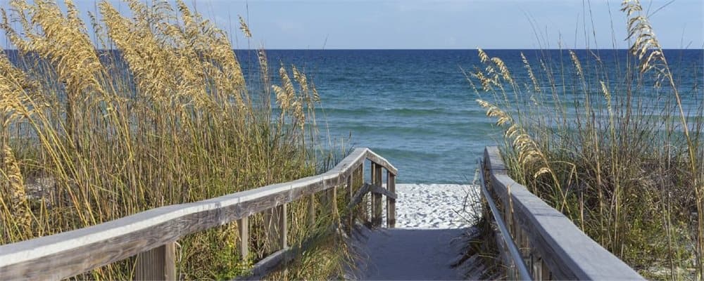 Panorama fototapet "Sandy Boardwalk"