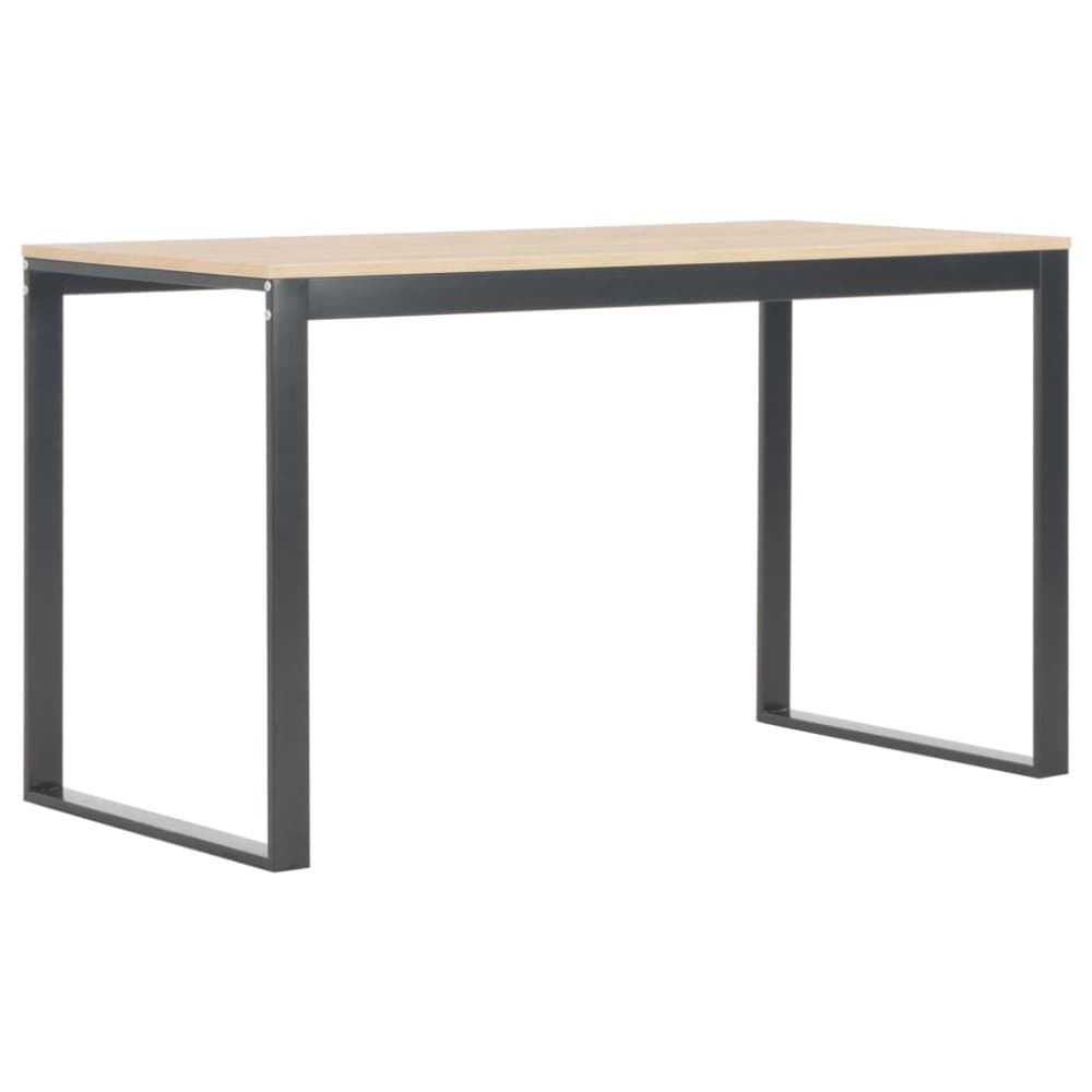 vidaXL Databord svart og eik 120x60x73 cm