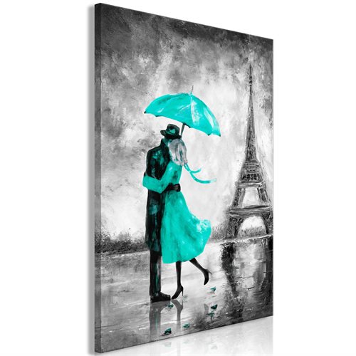 Bild av Tavla - Paris Fog (1 Part) Vertical Green (60 x 90 cm)