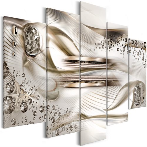 Bild av Tavla - Underwater Harp (5 Parts) Wide Brown (200 x 100 cm)