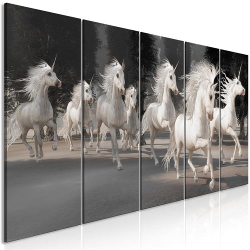 Bild av Tavla - Unicorns Run (5 Parts) Narrow (200 x 80 cm)