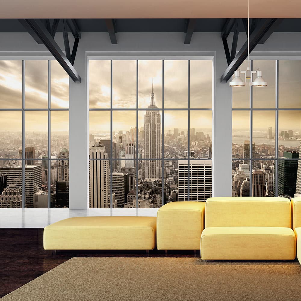 Fototapet - Clouds over New York City (300 x 210 cm)
