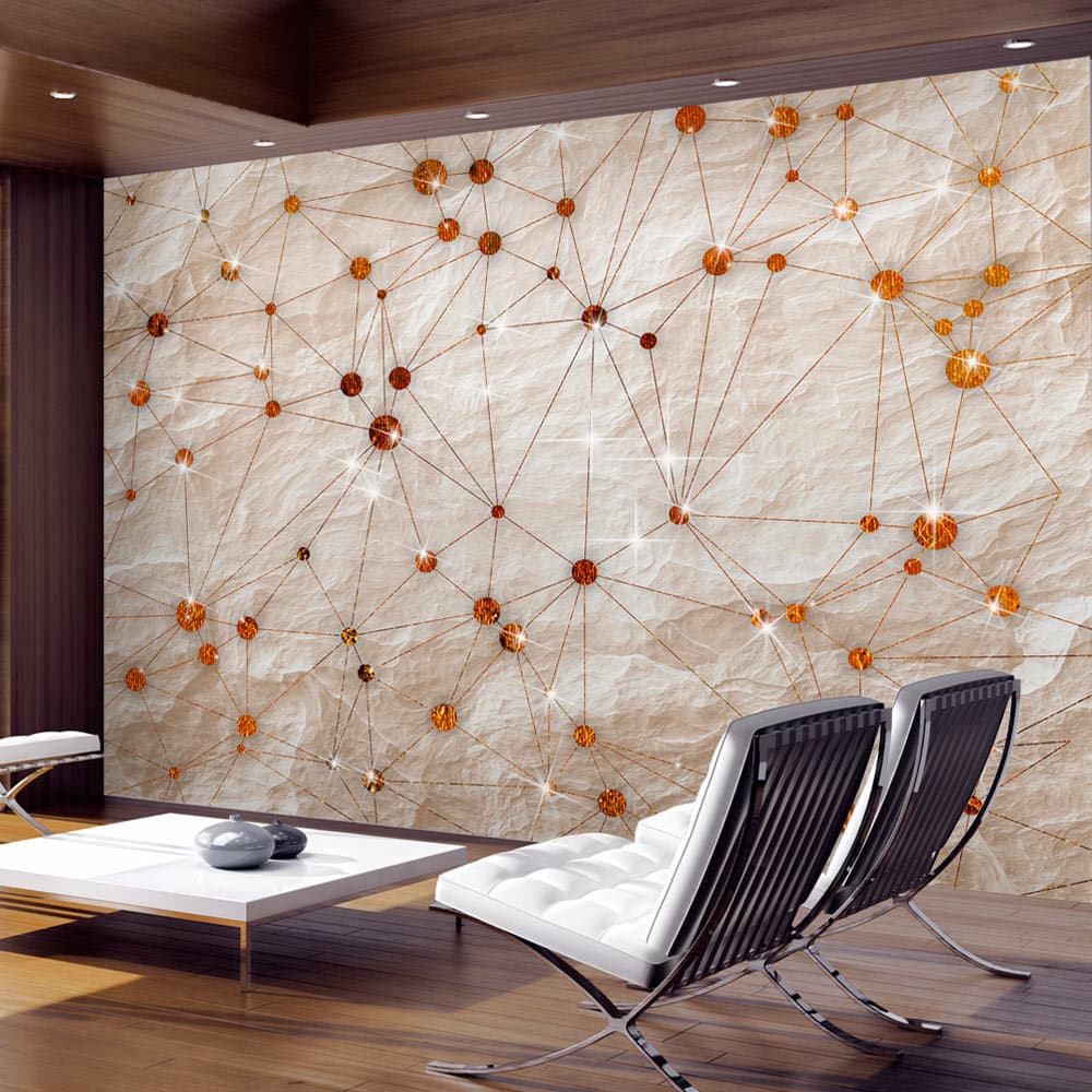 Fototapet - Stone and Gold (300 x 210 cm)