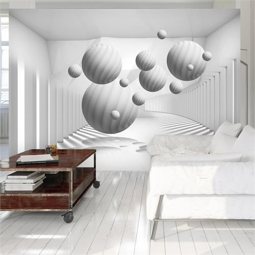 Bild av Fototapet - Balls in White (300 x 210 cm)